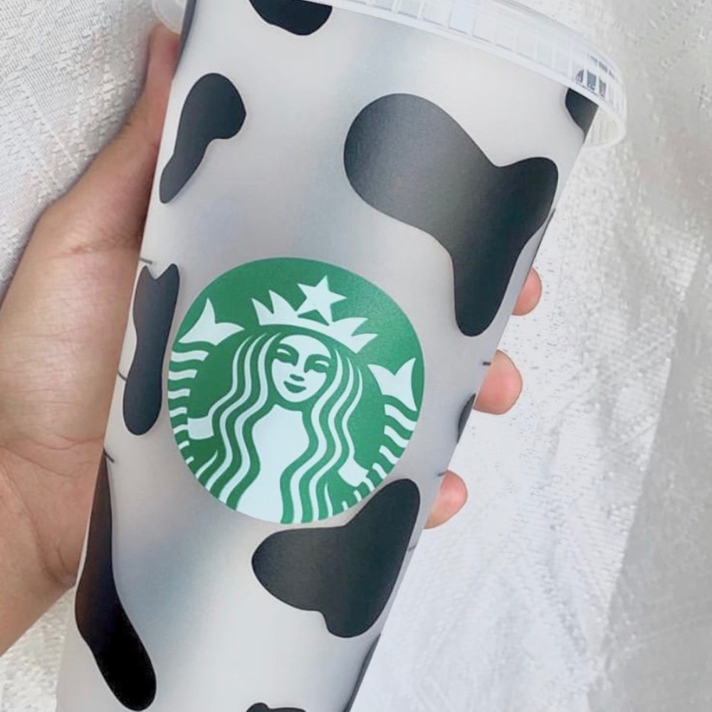 New Cow print Starbucks Cup